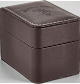 U.S. Polo Assn. Men's Brown Leather Strap Watch with Blue Dial and Silver-Tone Case