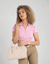 U.S Polo QUILTED V SATCHEL WITH CROSSBODY STRAP 27A364