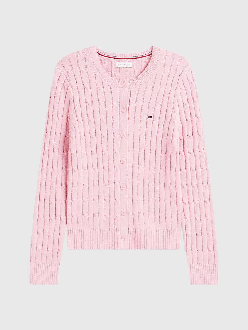 TOMMY HILFIGER Cable Knit Cardigan,XW07848-HIN