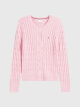 TOMMY HILFIGER Cable Knit Cardigan,XW07848-HIN