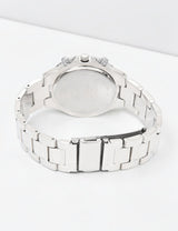 LADIES EMBELLISHED SILVER LINK WATCH WITH MINT FACE,USC40743UO-0000A