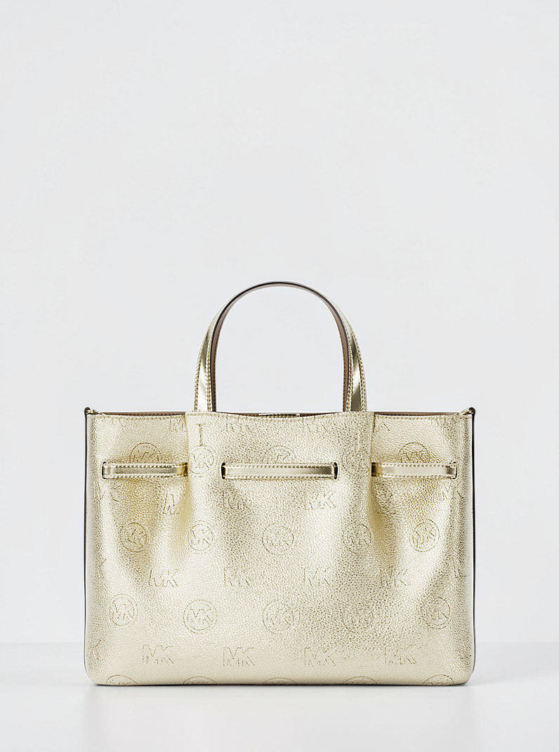 Michael Kors 
Carson Metallic Logo Debossed Satchel