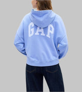 Relaxed Gap Mini-Logo Cropped Hoodie