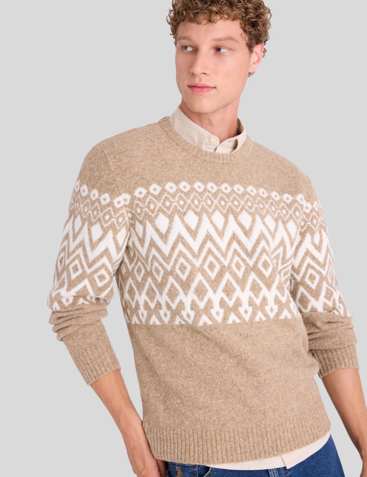 US.POLO.ASSN FAIRISLE CREW NECK SWEATER,USUF6S5661-0000A