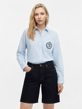 Relaxed Fit Crest Logo Striped Shirt Serial  XW05475-C1Z
