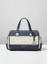 Michael Kors Grayson Striped Signature Logo Duffel Crossbody Bag,35S6GGYC5U