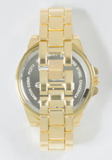Link Bracelet Crystal Sport Bezel Watch