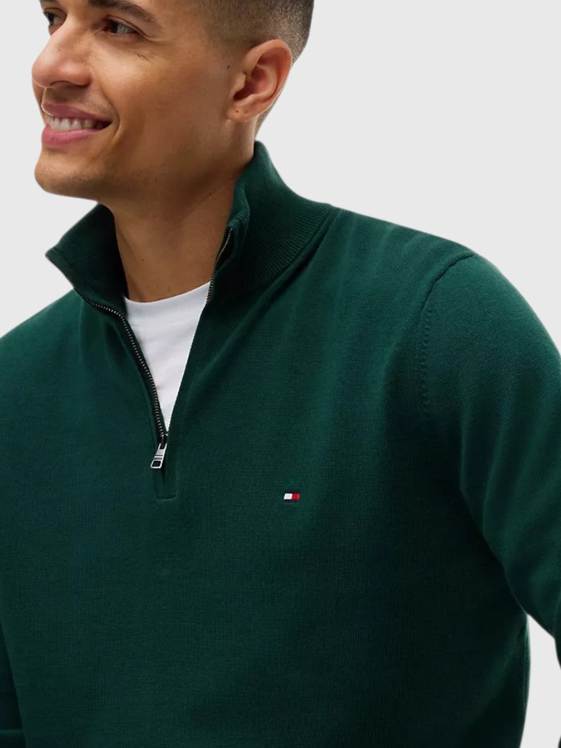 TOMMY HILFIGER Classic Quarter-Zip Sweater,78J9329-BDS