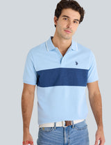 OTTOMAN KNIT COLORBLOCK POLO SHIRT,11P0204-9600A