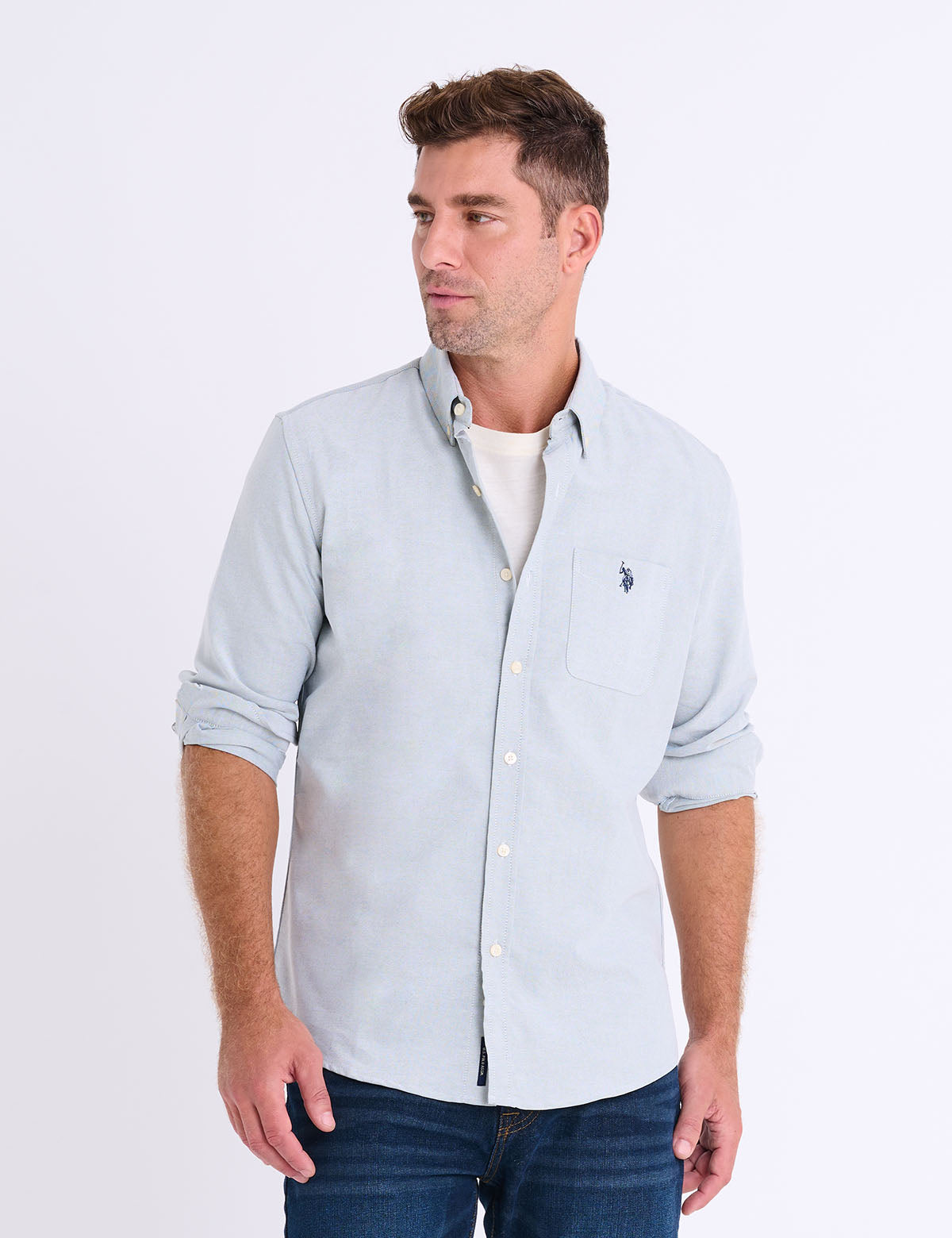 LONG SLEEVE STRETCH OXFORD SHIRT Serial 115705-YC00A