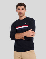 US.POLO.ASSN SIGNATURE STRIPE COTTON CREW NECK SWEATER, USUF6S5269