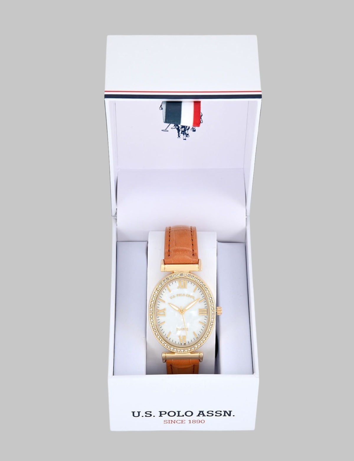 LADIES BROWN EMBOSSED STRAP WATCH،USC42106UO-0000A