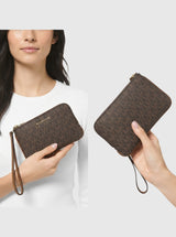 Jet Set Travel Small Signature Logo Wristlet,35F6GTVW1V