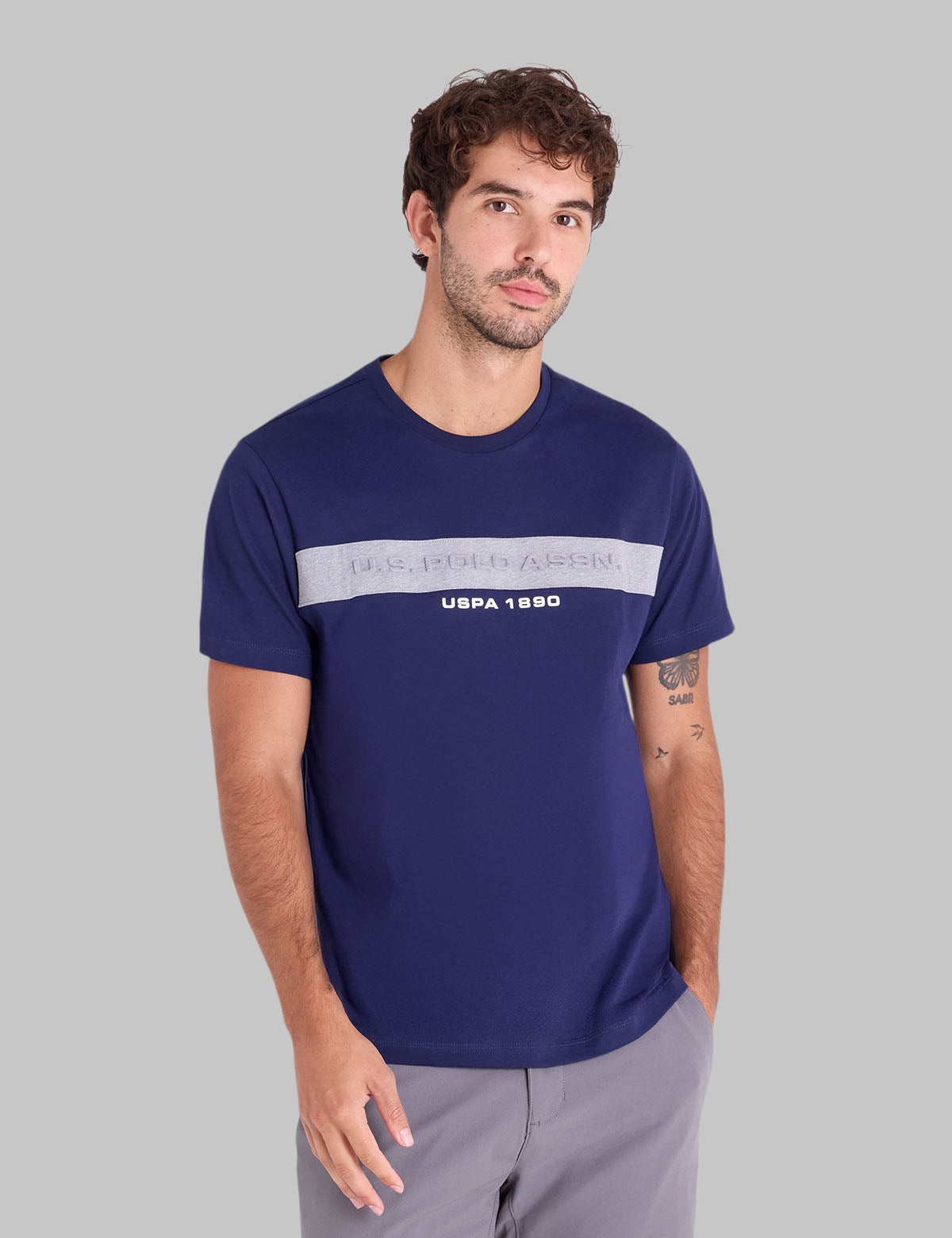 USPA EMBOSSED LOGO JERSEY T-SHIRT