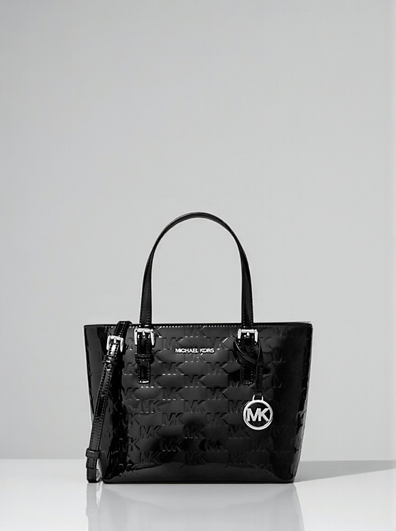 M.K Jet Set  Metallic Logo Debossed Convertible Tote Bag 35F5GTVT0O