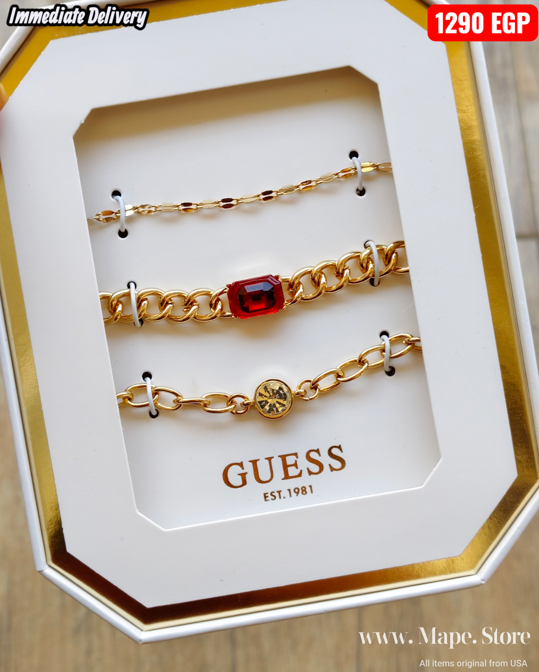 Immediate Guess Set of 3 Assorted Chain Bracelets