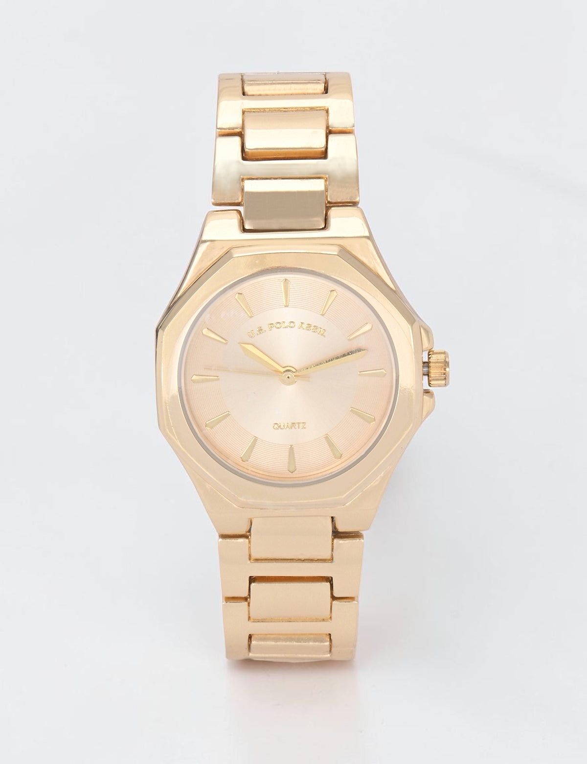 LADIES GOLD LINK ANALOG WATCH,USC40725UO-0000A