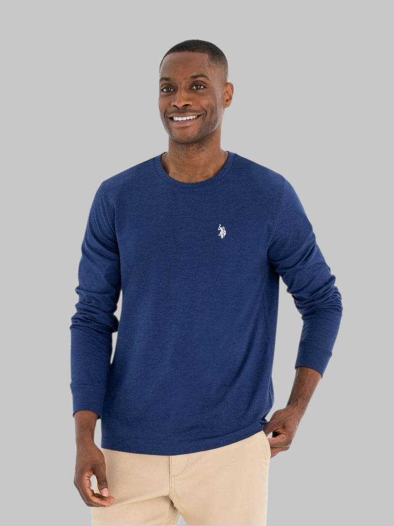U.S. Polo Assn. Men's Cotton Crewneck Tee with Long Sleeves,