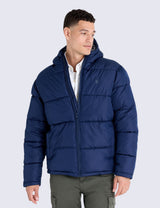 US.POLO.ASSN SOLID QUILTED CHANNEL PUFFER JACKET, 109904-P200A