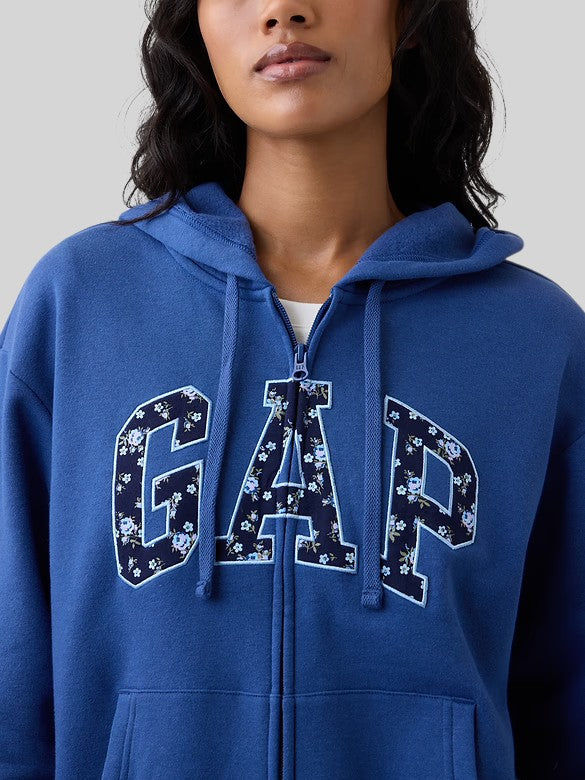 Gap Relaxed Gap Logo Zip Hoodie,627454