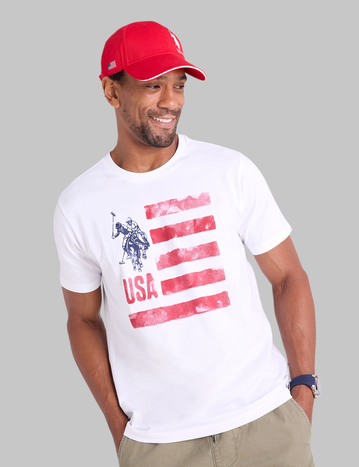 WATERCOLOR FLAG JERSEY T-SHIRT