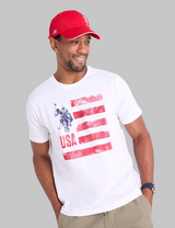 WATERCOLOR FLAG JERSEY T-SHIRT