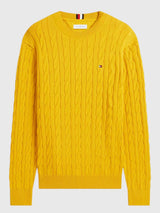 TOMMY HILFIGER Cable Knit Crewneck Sweater,XM08033-YBI