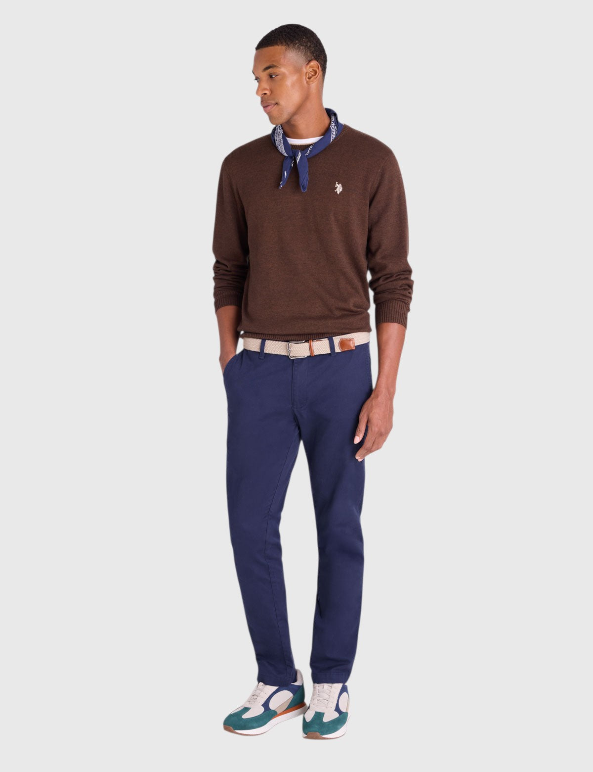 US.POLO.ASSN SOFT COTTON JERSEY CREW NECK SWEATER,USUF6S5243-0000A