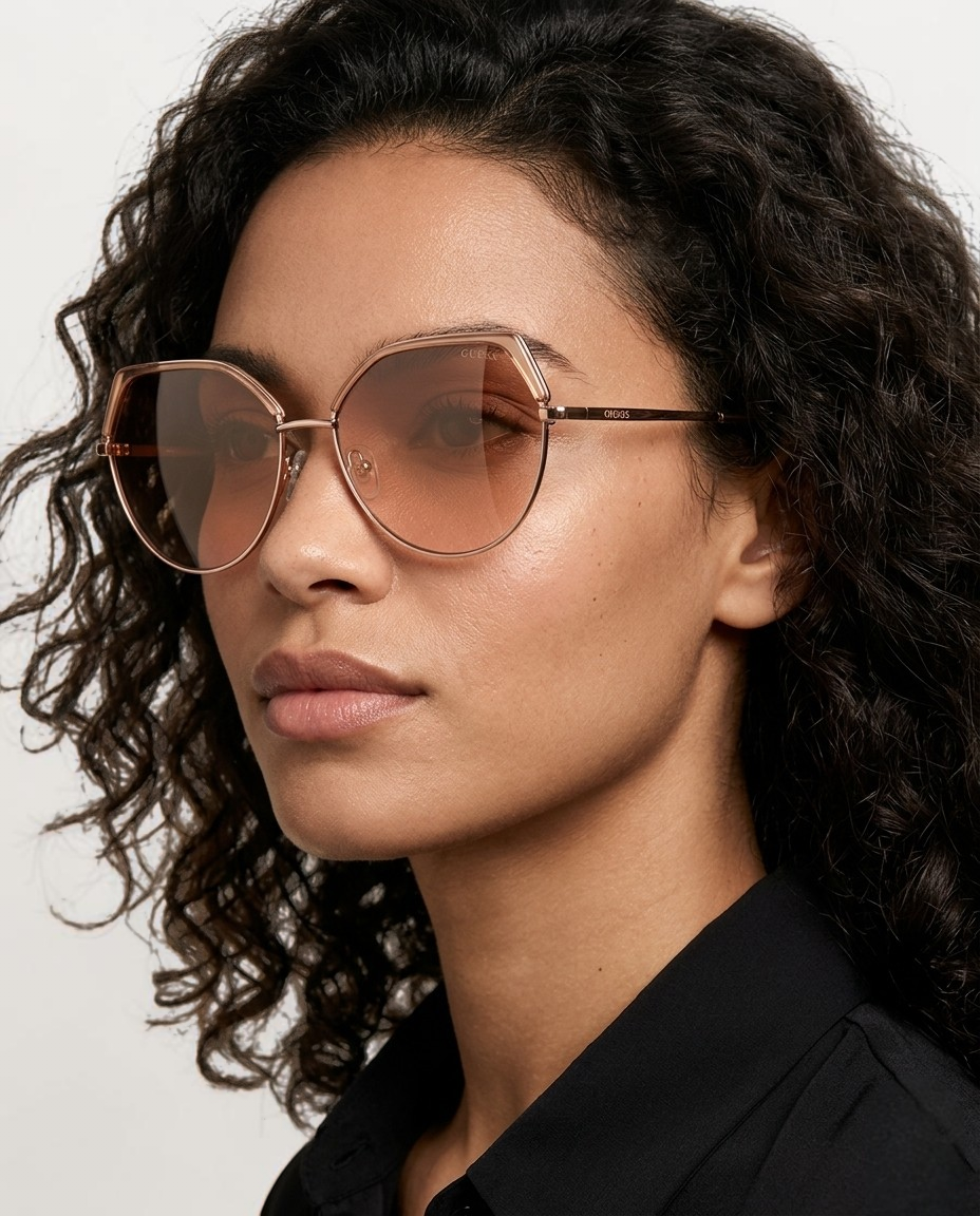 Guess 58mm Geometric Sunglasses