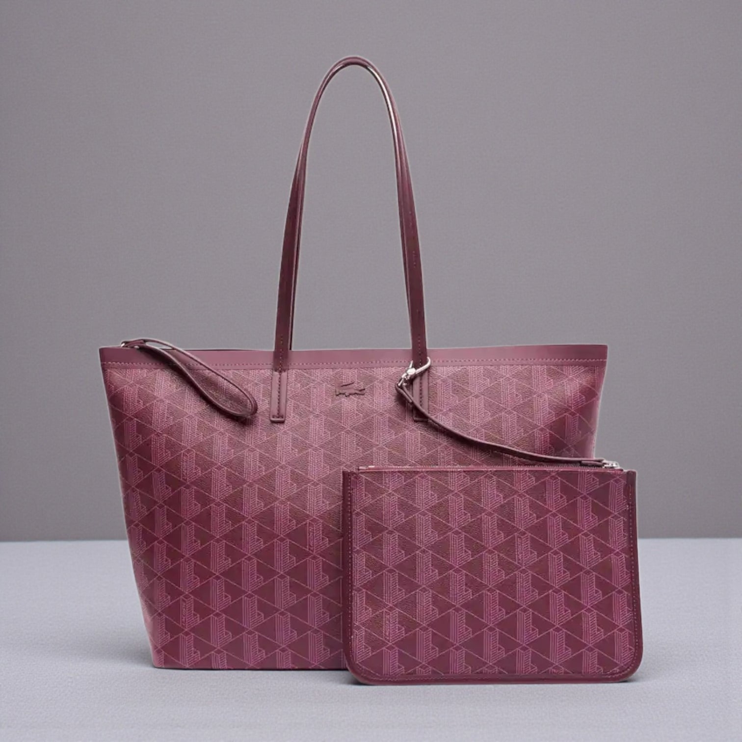 Large Zely Grained Tote & Pouch