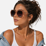 Guess Blue Gradient Square Ladies Sunglasses,GO00046
