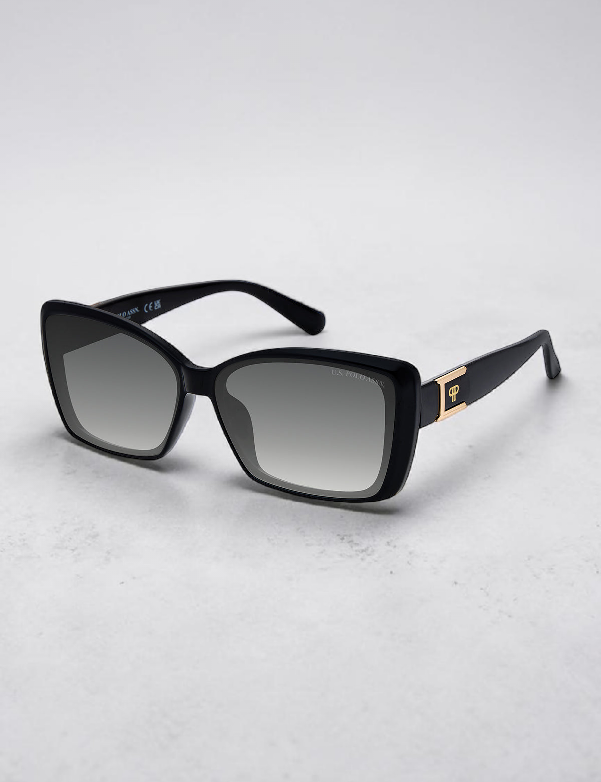 Immediate US Polo  LADIES SCULPTED GLAM CAT-EYE INSET SUNGLASSES Serial PA5165