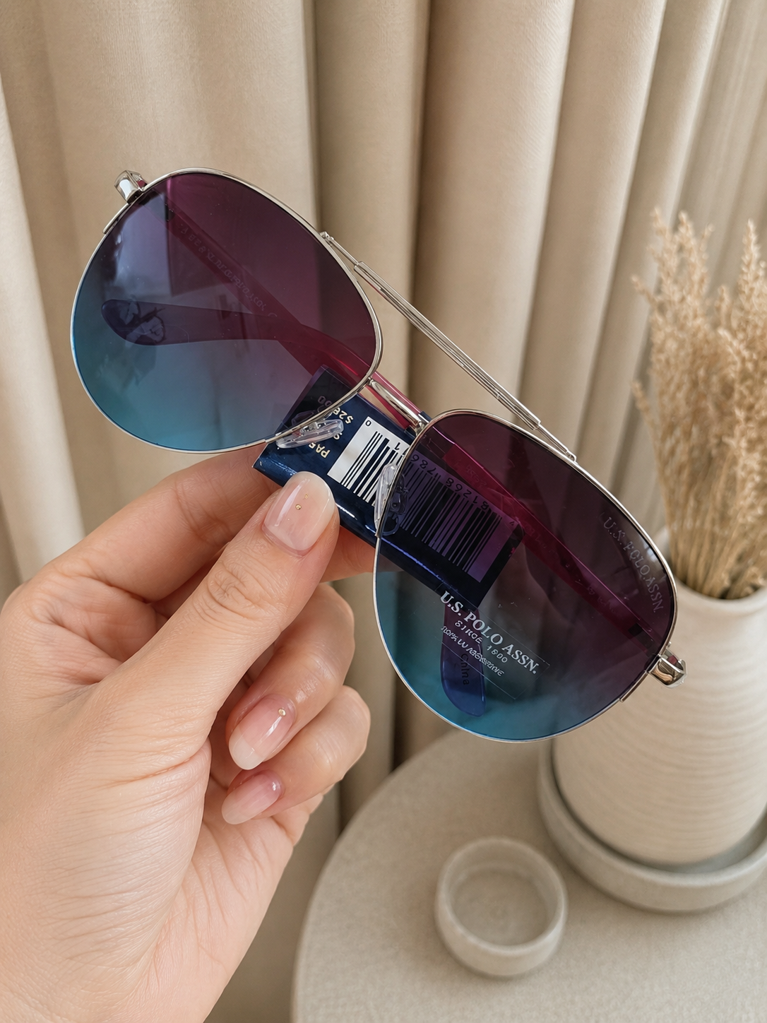Immediate US Polo LADIES METAL AVIATOR SUNGLASSES Serial PA5030