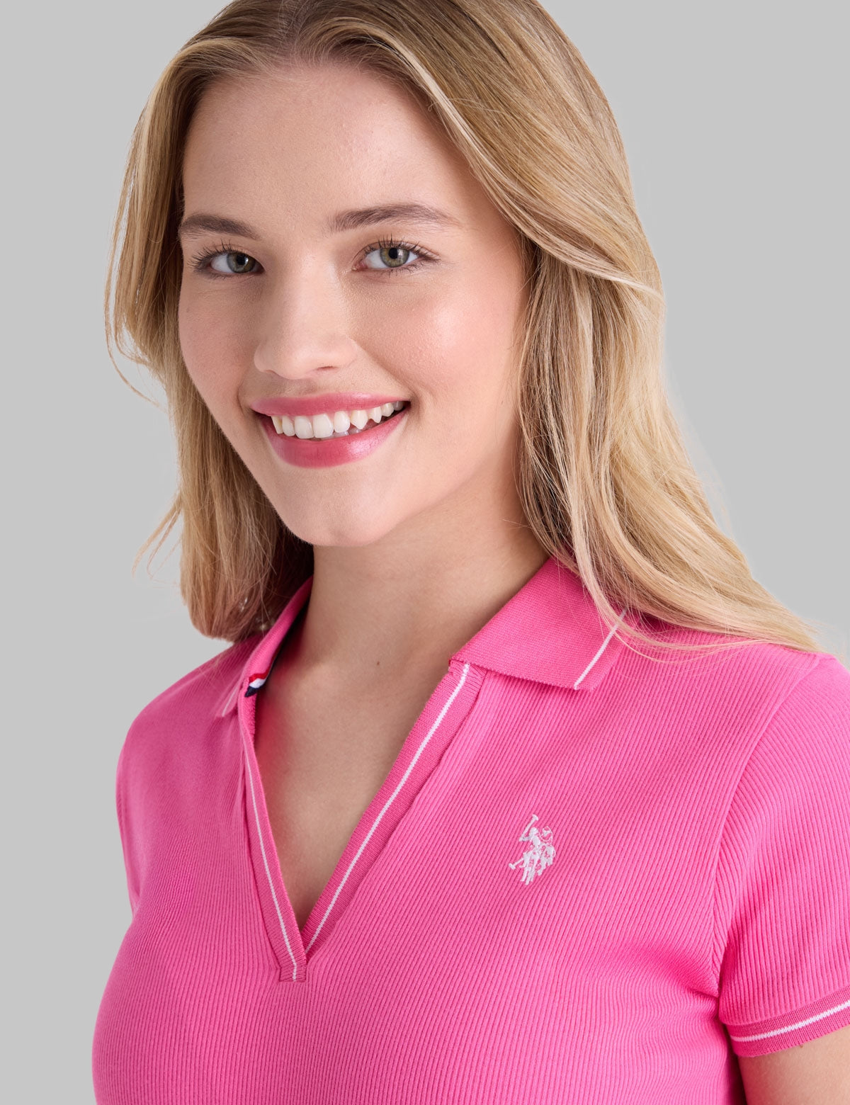 TIPPED SPLIT NECK RIBBED POLO SHIRT,216669-6800A