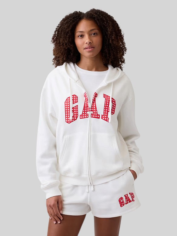 Gap Relaxed Gap Logo Zip Hoodie,627454
