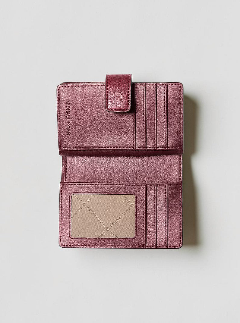 Michael Kors Jet Set Travel Medium Logo Embossed Wallet,35F6STVF6Y
