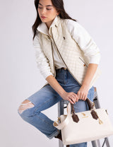 Immediate LOCK CHAIN SATCHEL BAG WITH CROSSBODY STRAP،27V0063-AA00A