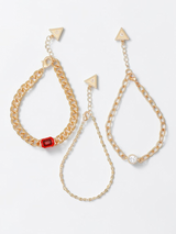 Immediate Guess Set of 3 Assorted Chain Bracelets