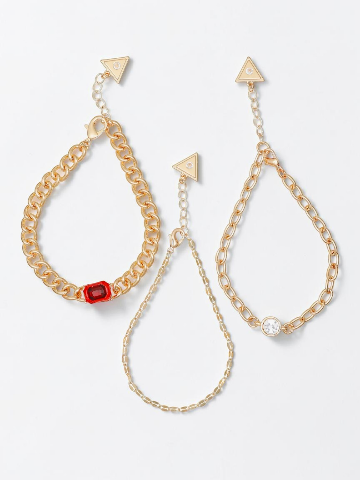 Immediate Guess Set of 3 Assorted Chain Bracelets