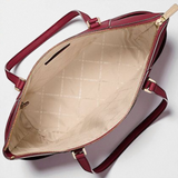 MK Charlotte Large Saffiano Leather Top-Zip Tote Bag