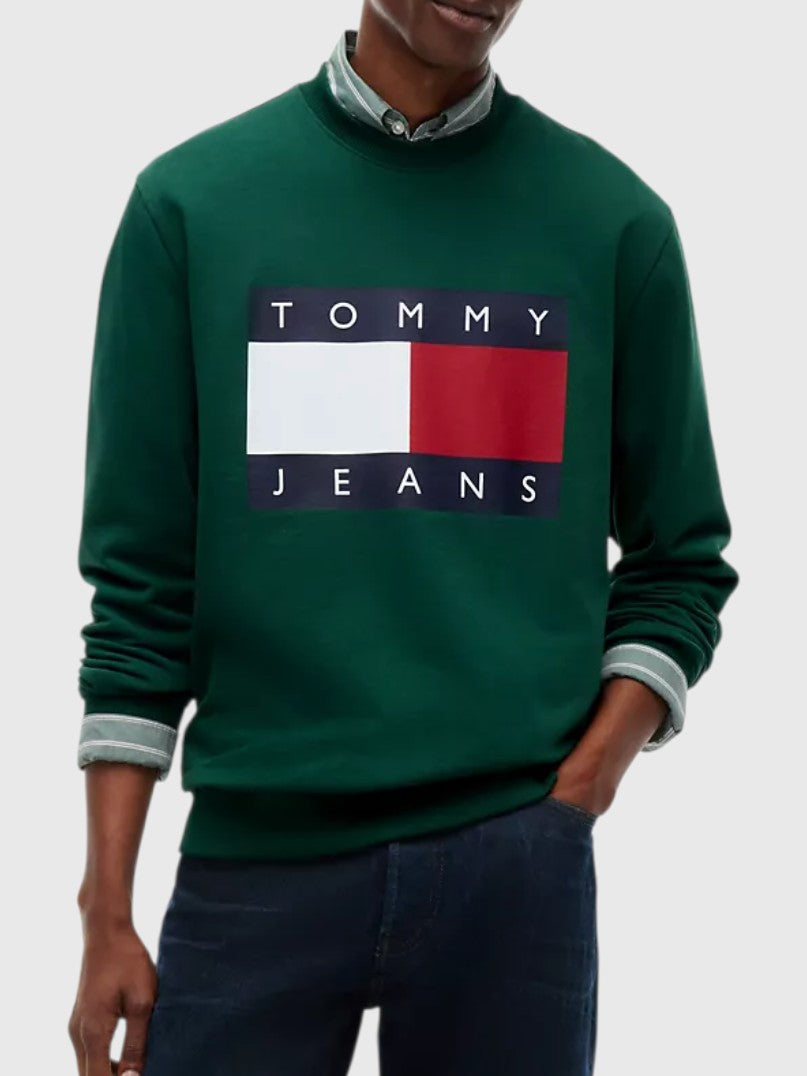 TOMMY HILFIGER Jeans Big Flag Logo Sweatshirt,DM22643-MBM