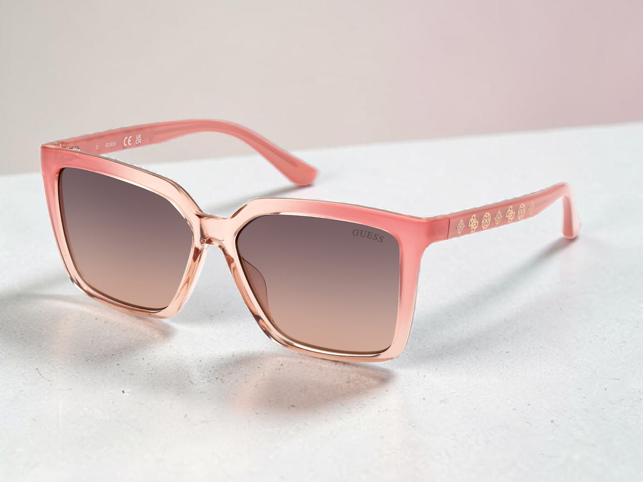 Gradient Smoke Square Ladies Sunglasses