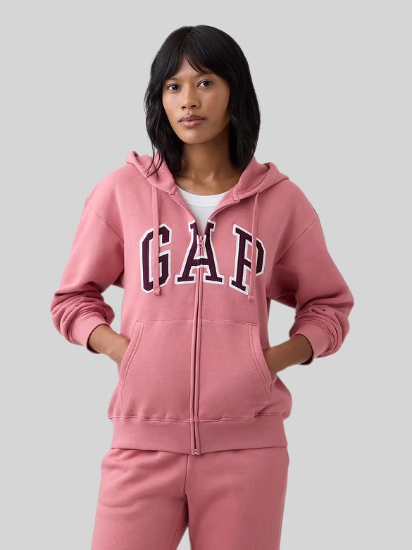 Gap Relaxed Gap Logo Zip Hoodie,627454