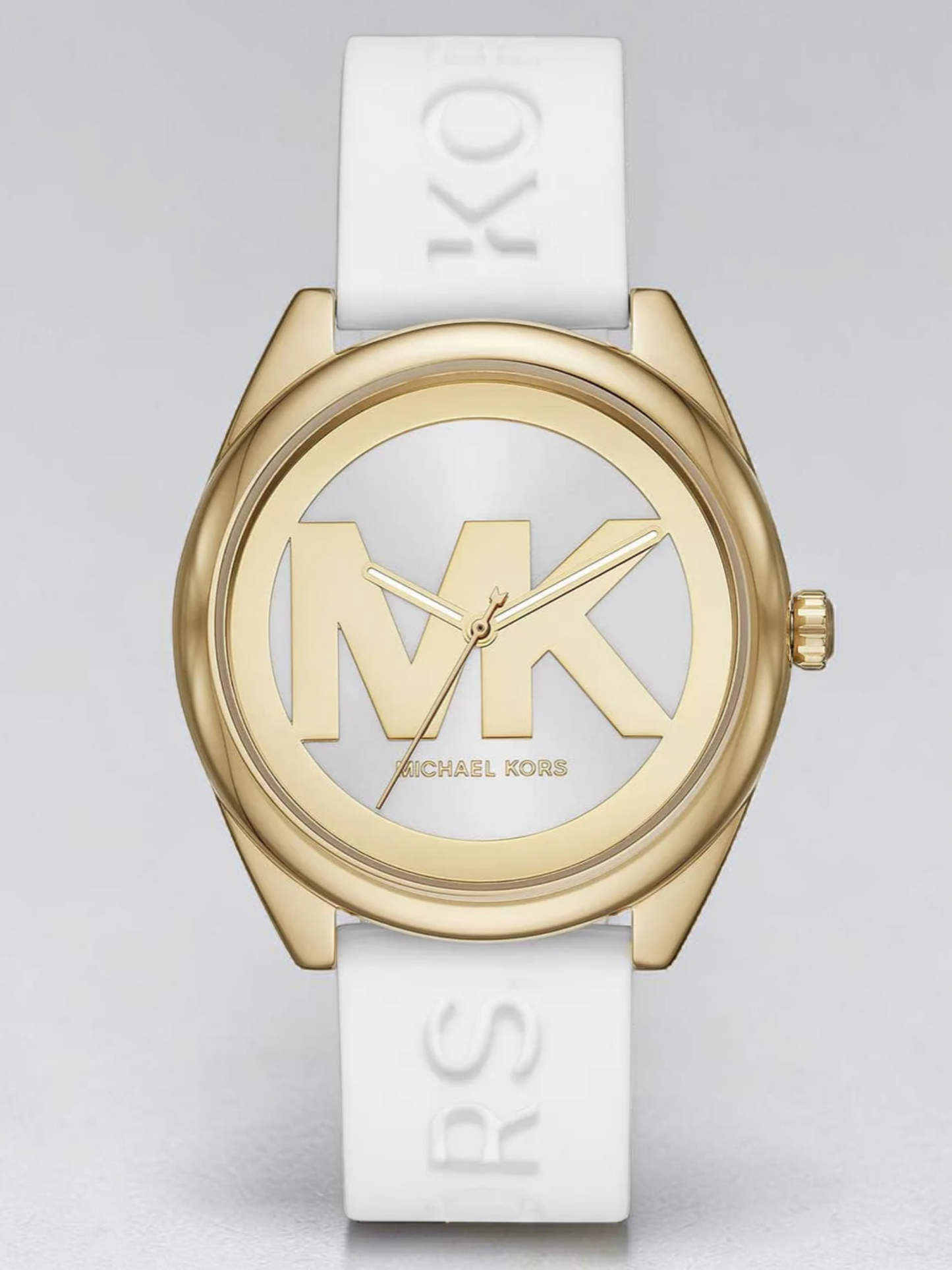 Immediate M.KWomen's Janelle Gold-Tone Silicone Strap Watch, 42mm MK7141