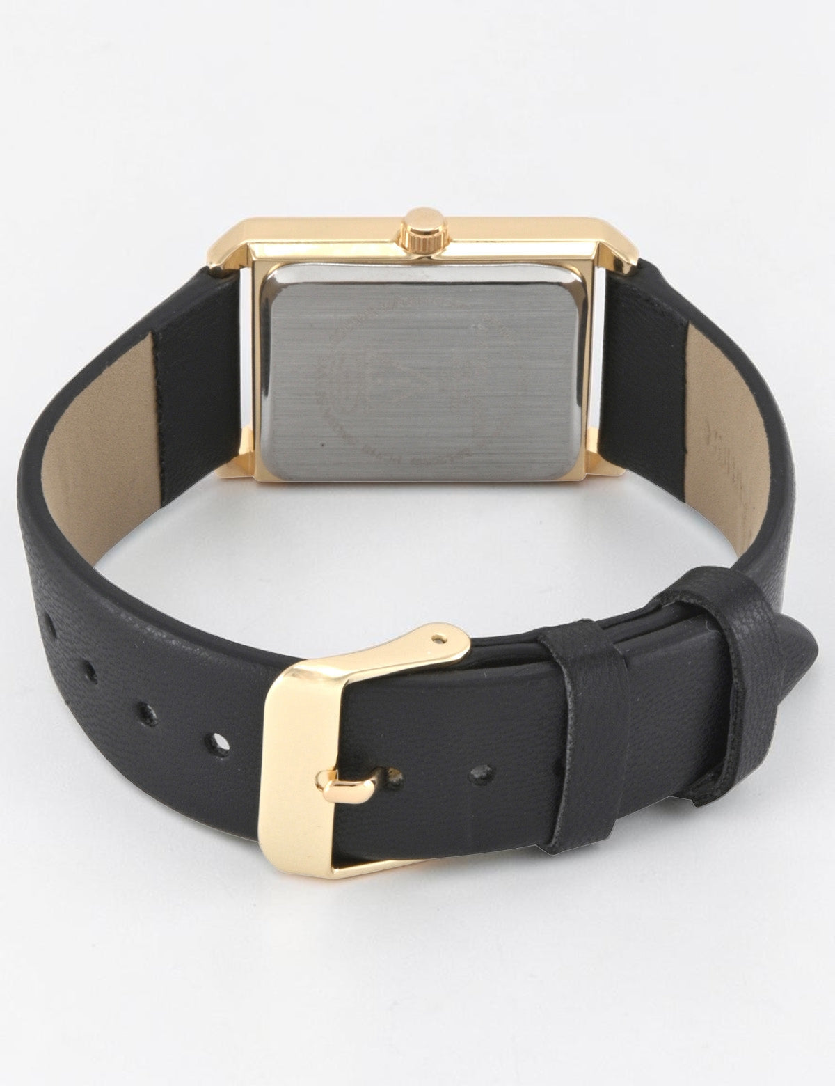 LADIES BLACK STRAP SQUARE WATCH,USC42163UO-0000A