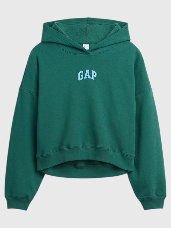 GAP Relaxed Gap Mini-Logo Cropped Hoodie, 430551