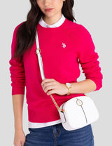 ENAMEL CHAIN CROSSBODY BAG,27V0058-AA00A