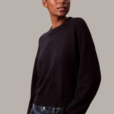 Smooth Cotton Relaxed Monogram Sweater