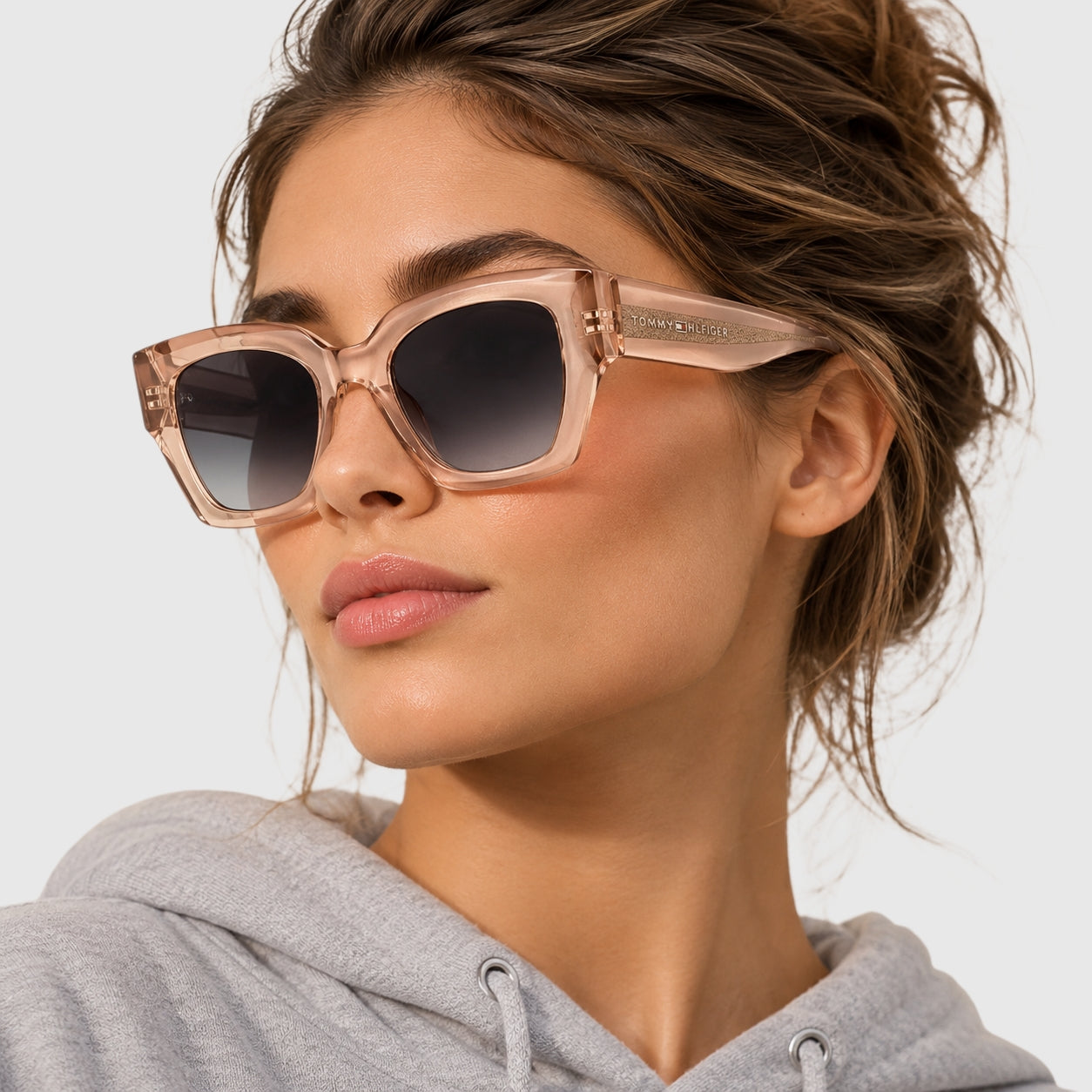 Tommy Hilfiger 
Gradient Grey Butterfly Ladies Sunglasses