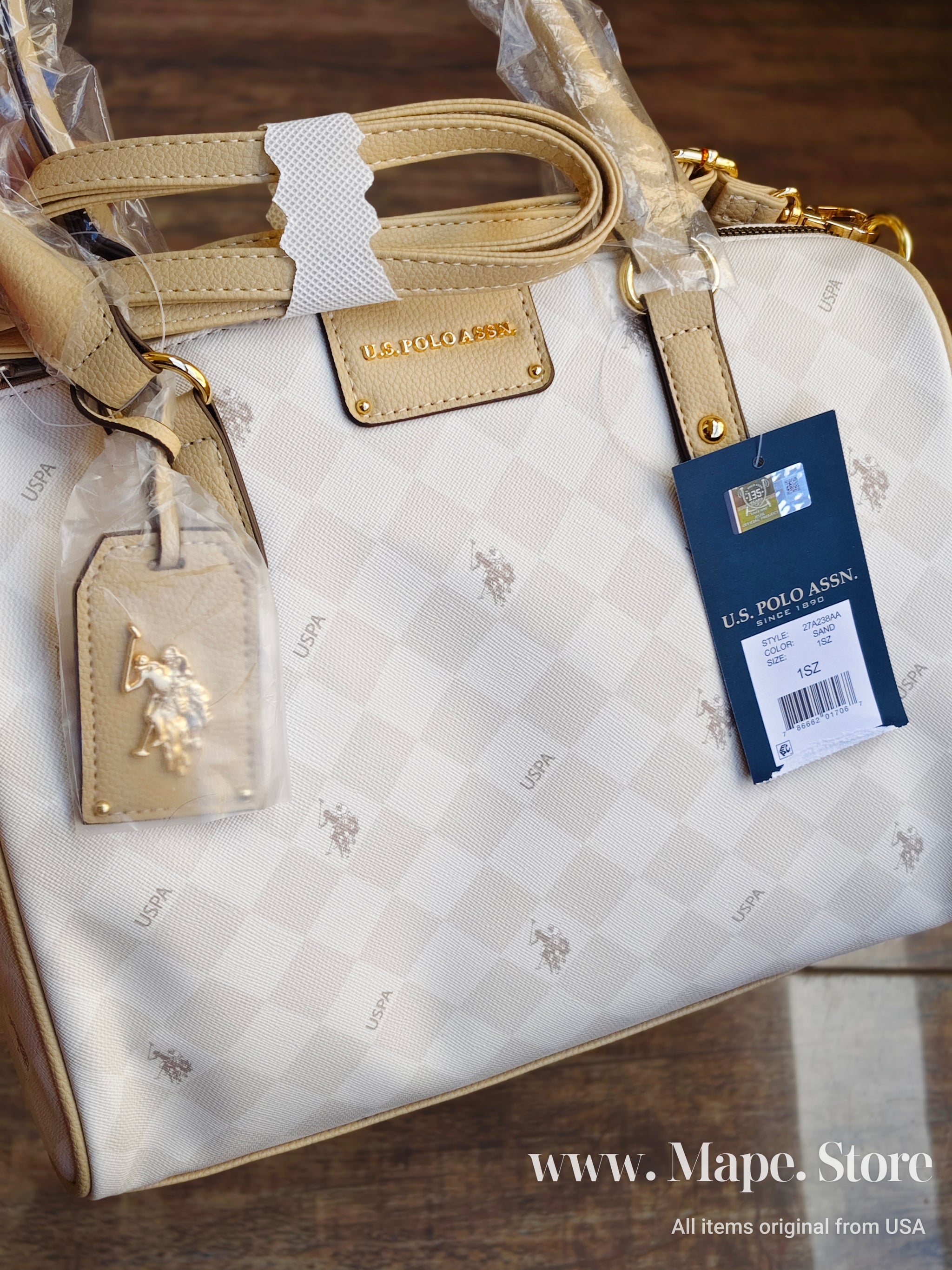 Immediate U.S Polo DIAMOND SIGNATURE SWIFTY SATCHEL BAG 27A238-AA00A